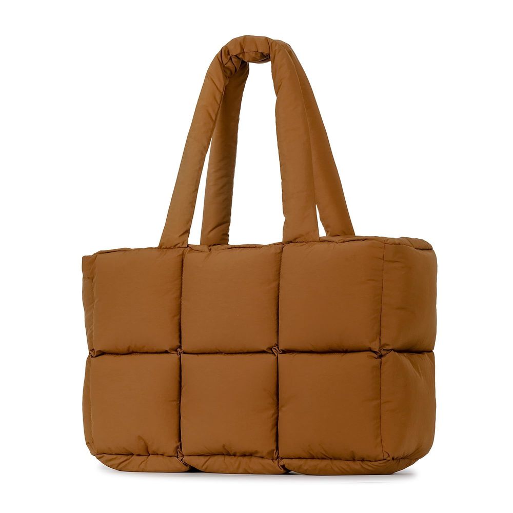 Brown Cloud Puffer Quilted Handbag